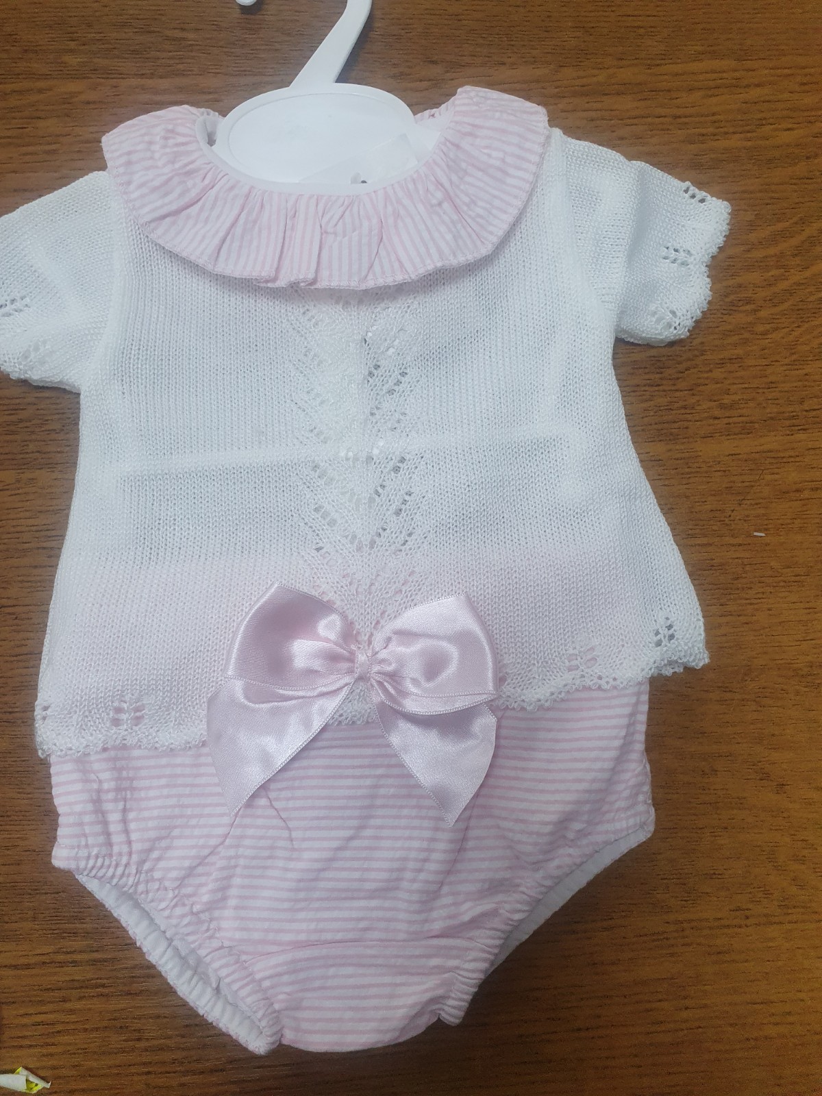 Baby Girl 2 piece Romper Suit made in Portugal in size 0-3m