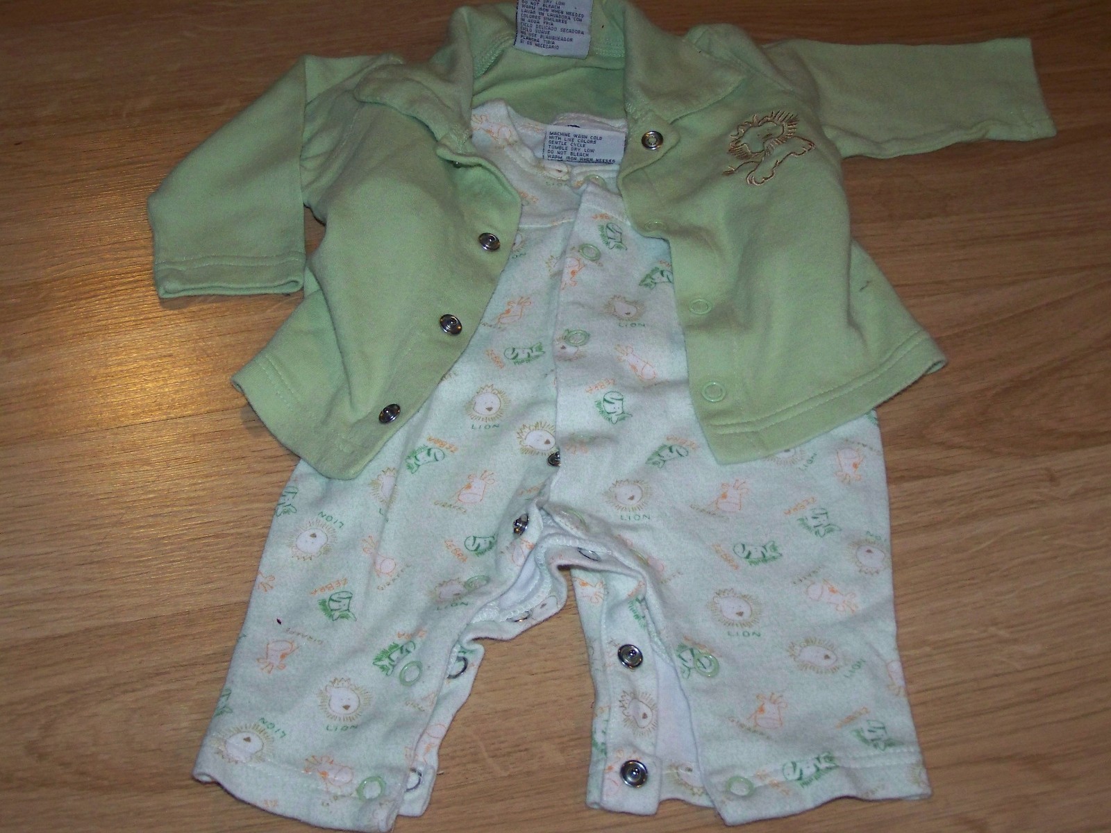 Size 3-6 Months Baby Paris 2 Piece Safari Outfit Set Romper & Jacket Top Lion