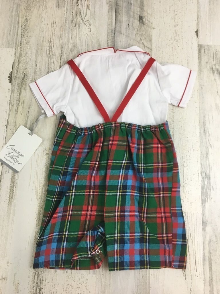 Carriage Boutique Sz 9 M Christmas Holiday Plaid Jon Jon Set NWT