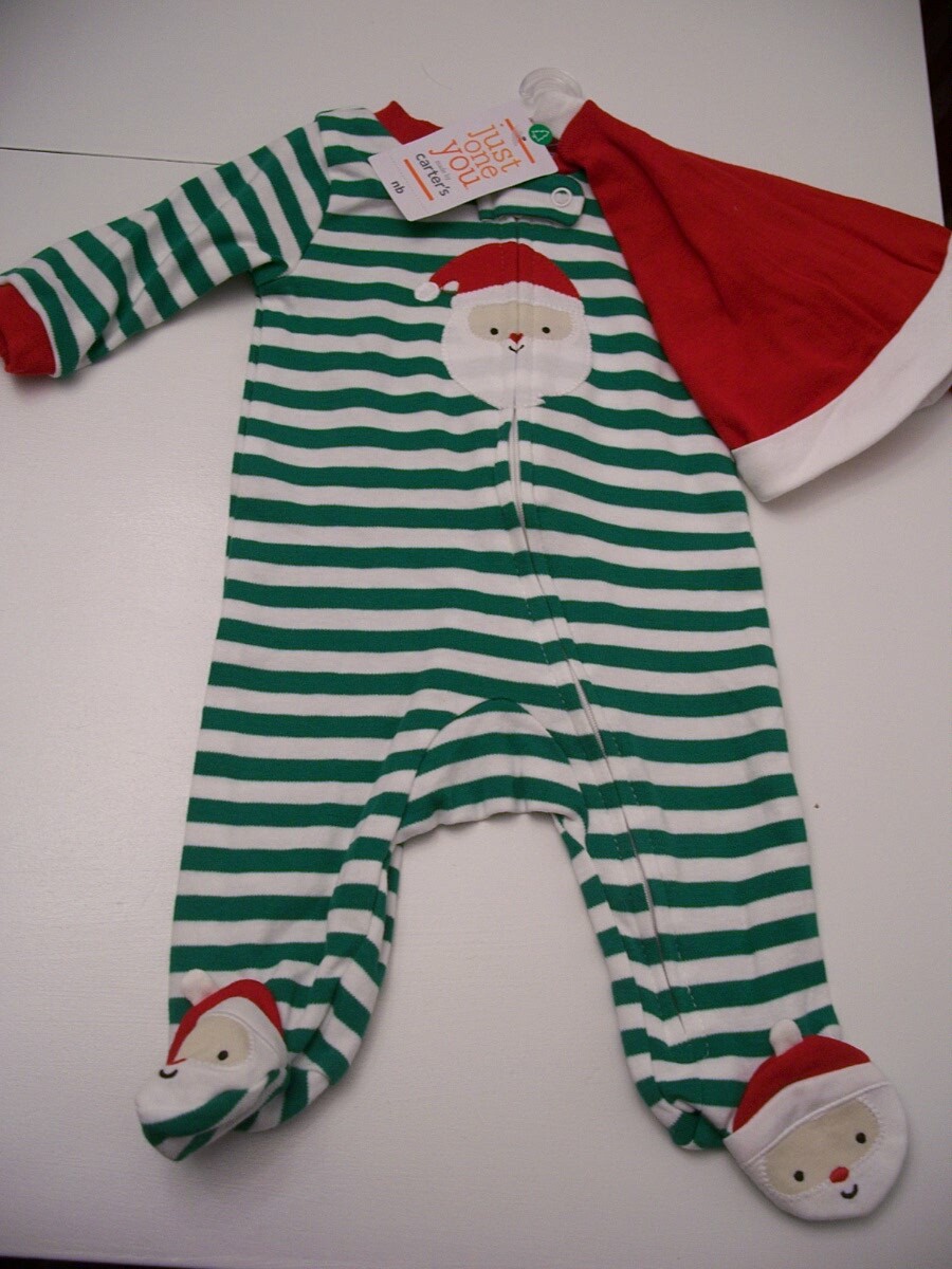 CARTER’S Just One You~nwt Santa Claus romper & hat set~NEW~NB~newborn~