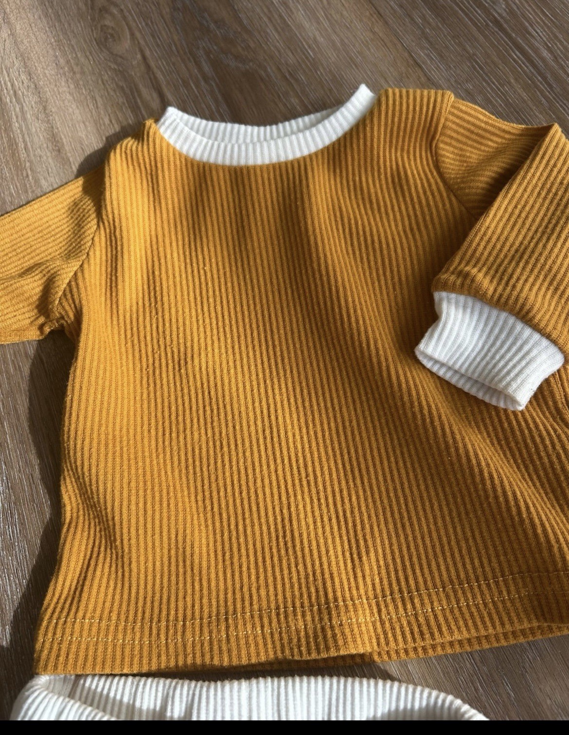 Mustard Yellow Baby Outfit Set Size 6-9 Months