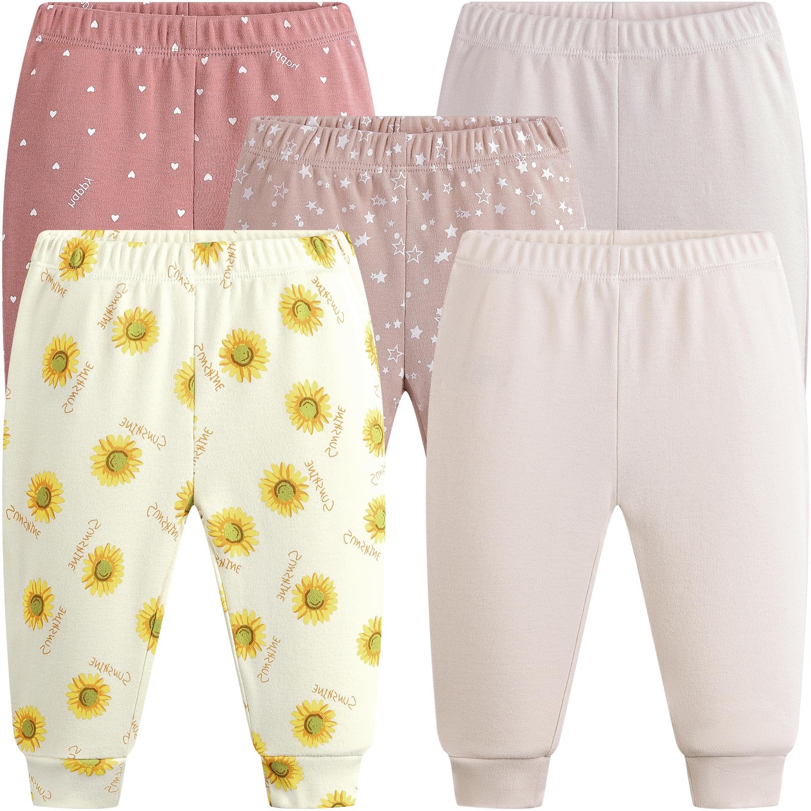 Baby Newborn Layette 10-Piece Set Cotton Bodysuits Short Sleeve Pants Sets Ra…