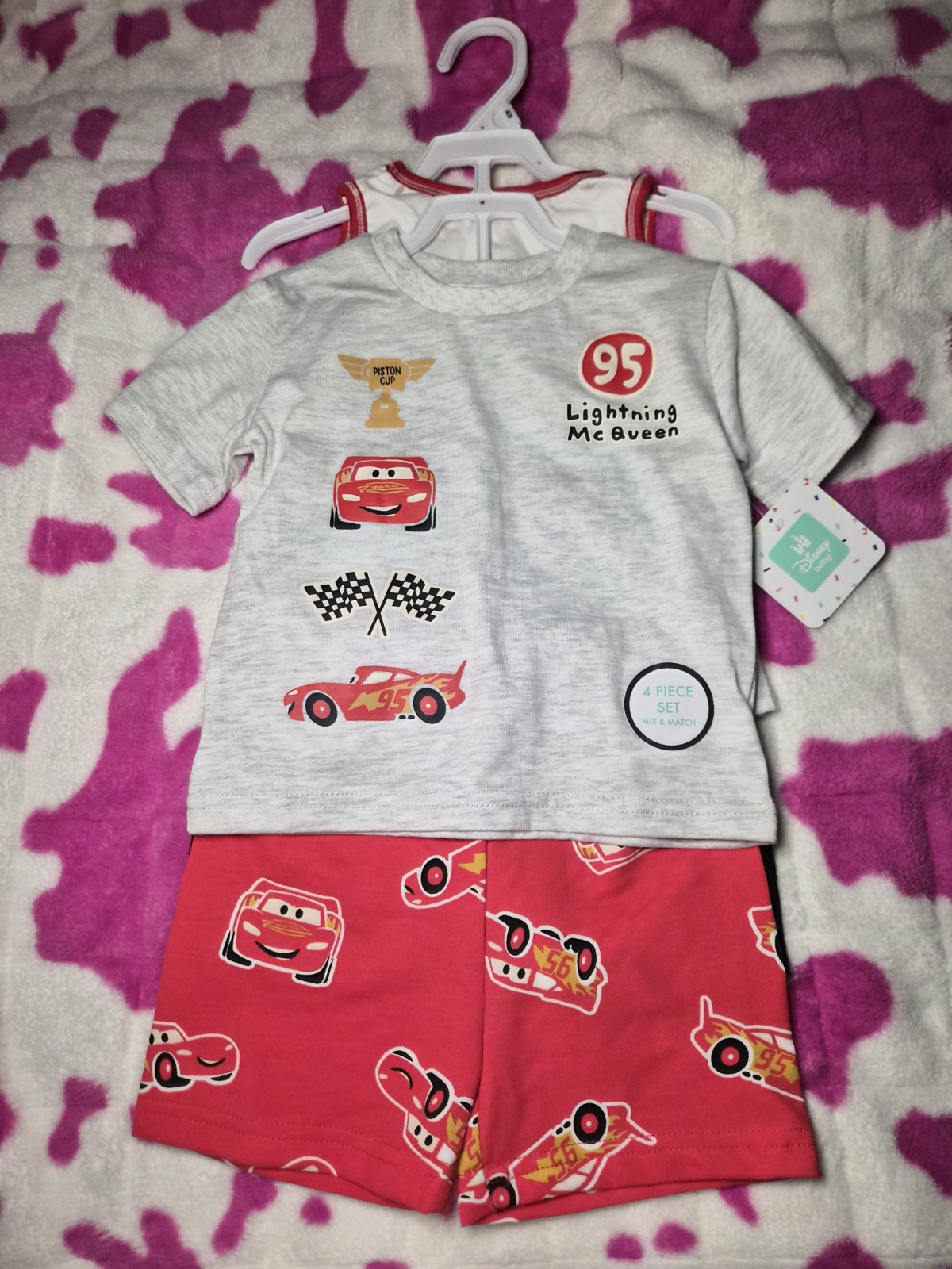 24 Months Toddler Cars Lightning McQueen 4-Pack Mix & Match Set – New