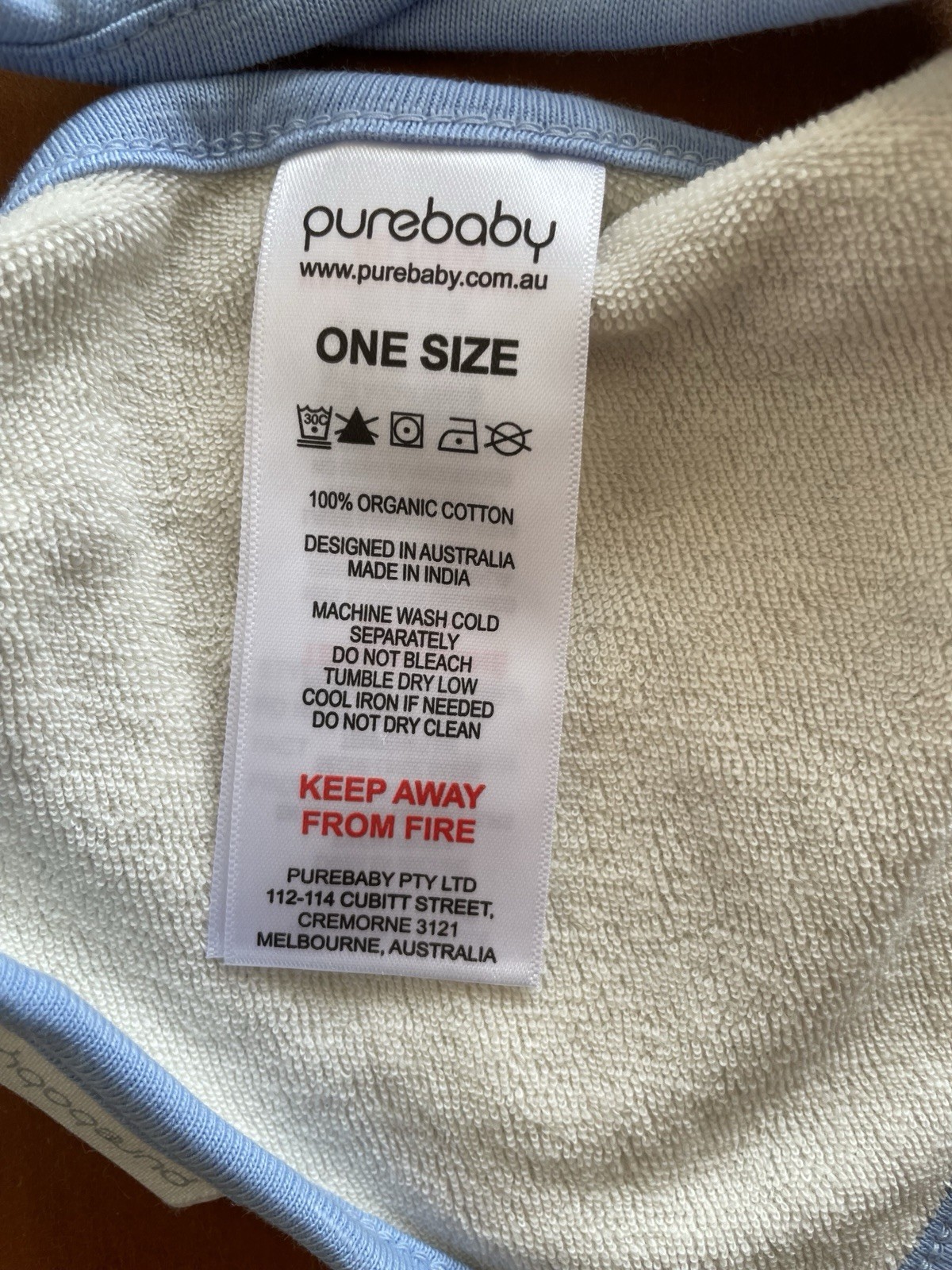 PureBaby NWT Blue Burro Organic Cotton Knit Cardigan Sweater, Pants & Bib-0-3Mos