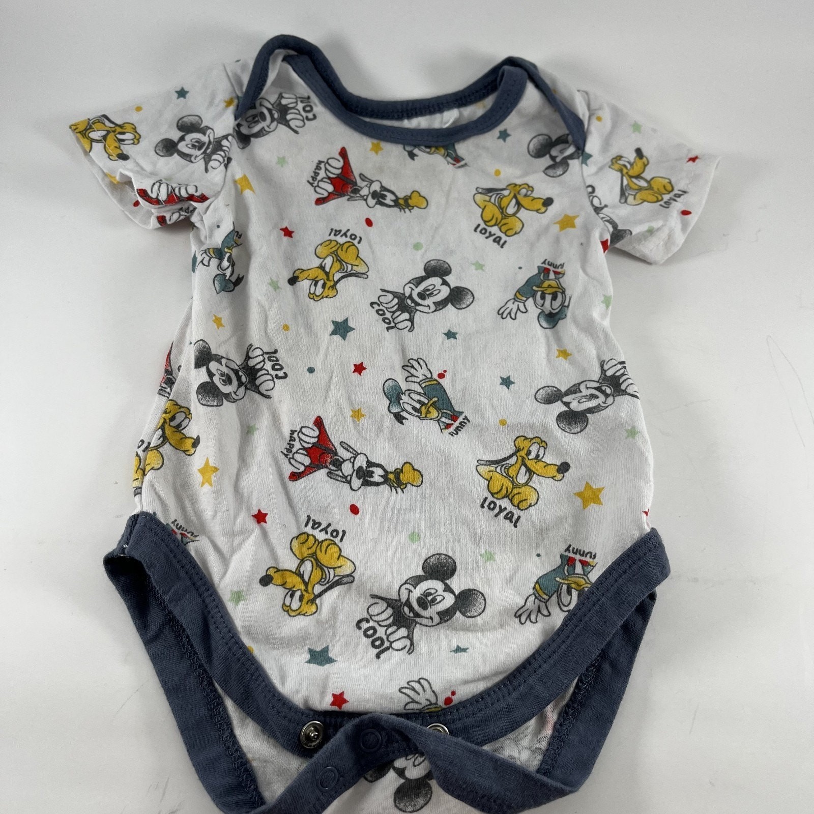 Disney Baby Mickey Mouse Outfit Set 9M Hoodie Bodysuit Gray Cute Casual