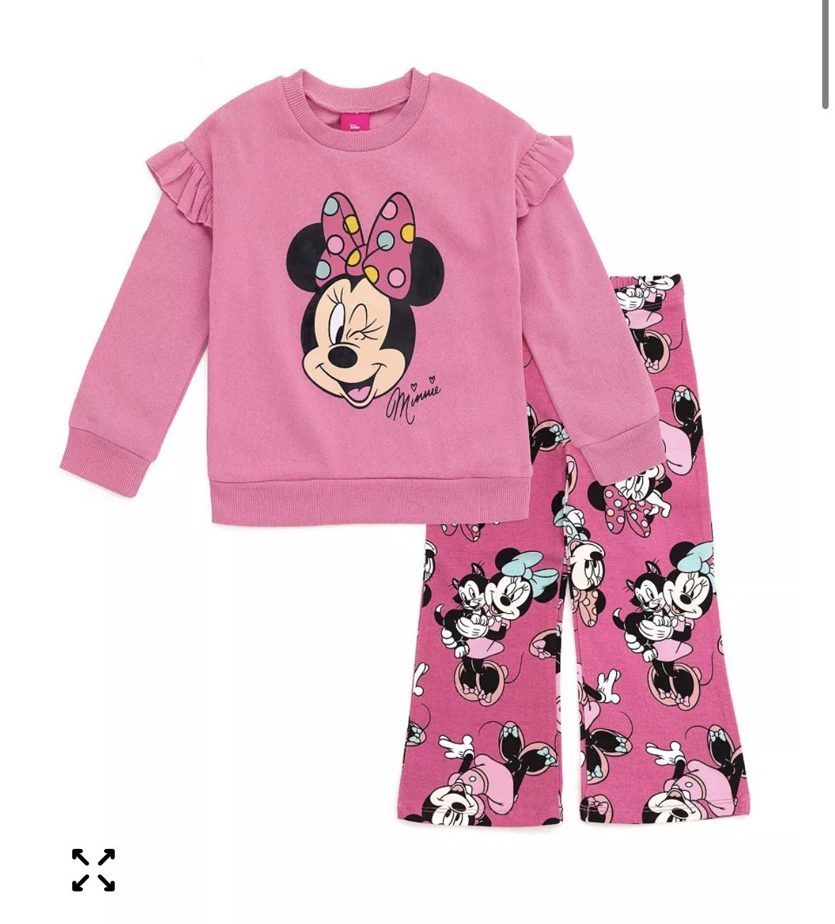 Baby Girls Mickey Mouse Fleece Sweatshirt and Flare Leggings Outfit Set
