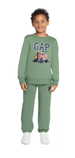 GAP Boy’s Toddler 2-Piece Long Sleeve & Jogger Pant Fleece Set Size 2T