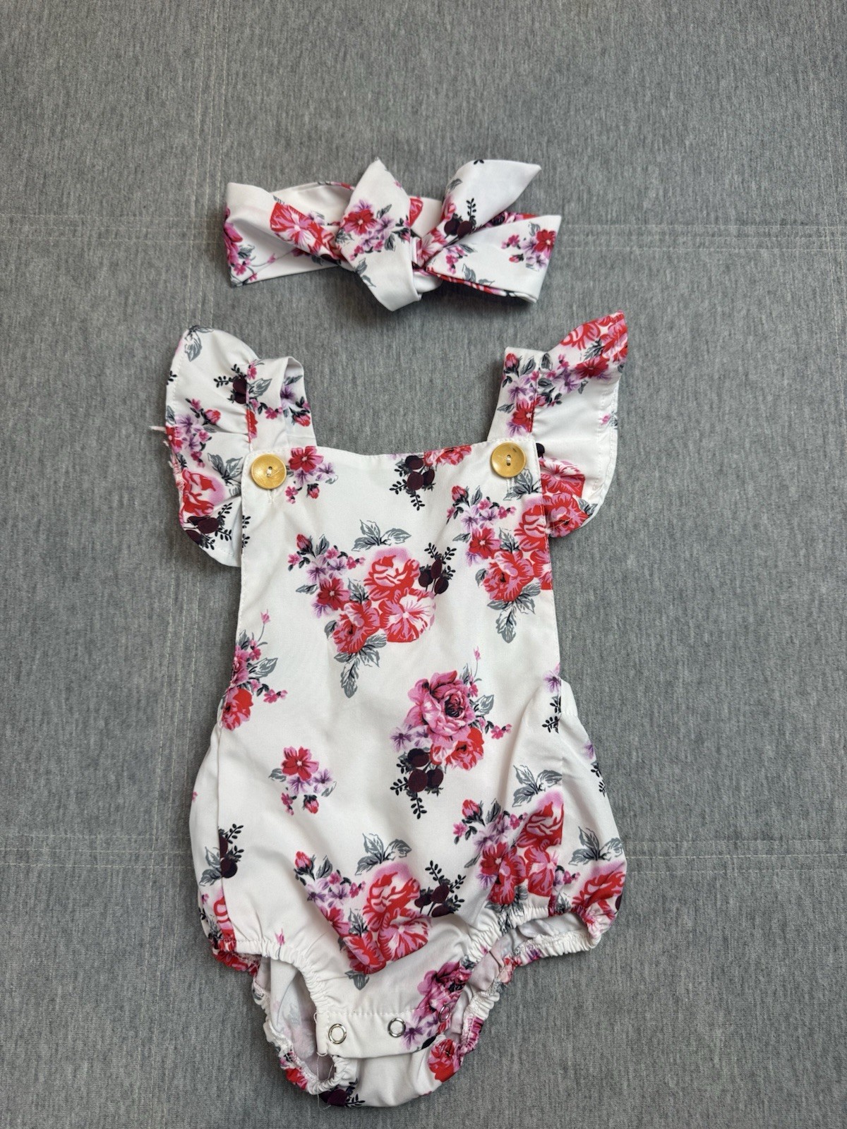 Baby Girl Romper Lace Floral Jumpsuit Outfits Flower Summer Clothes Boho Picture