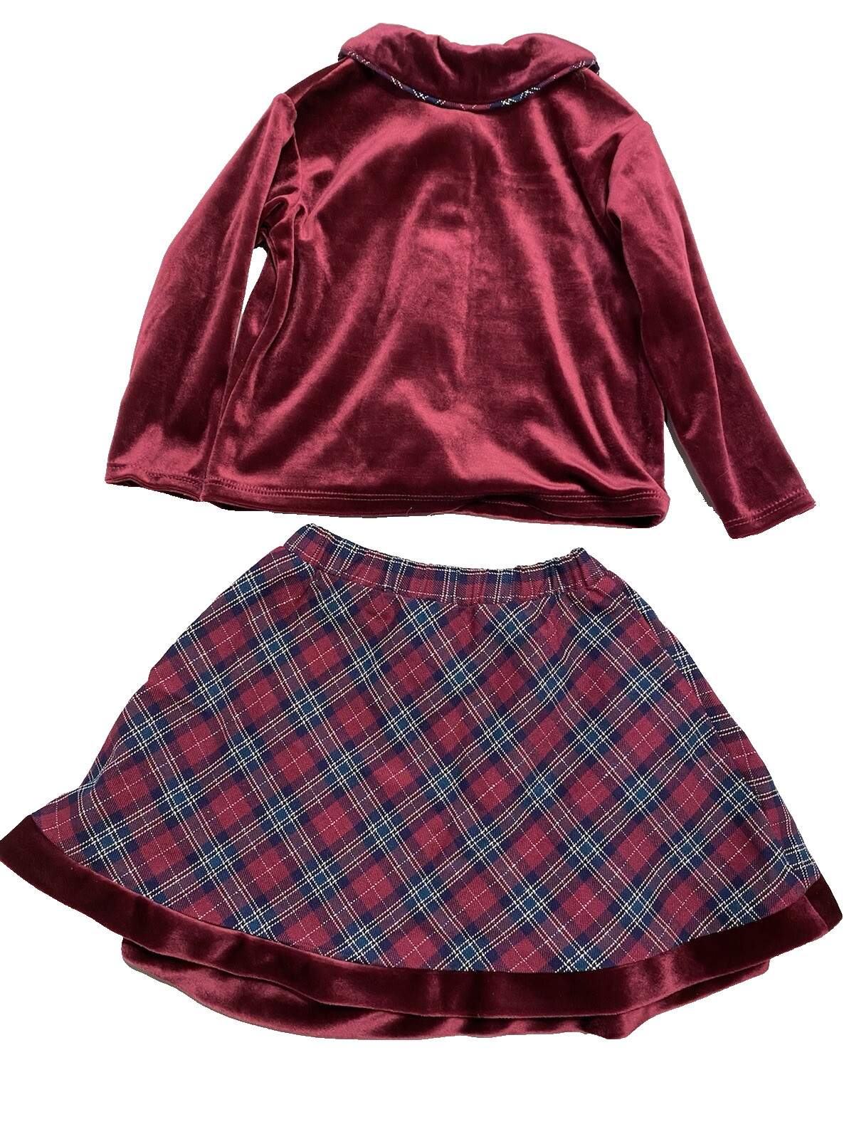 MC kids toddlers girls vintage outfit size 2T skirt long sleeve cardigan