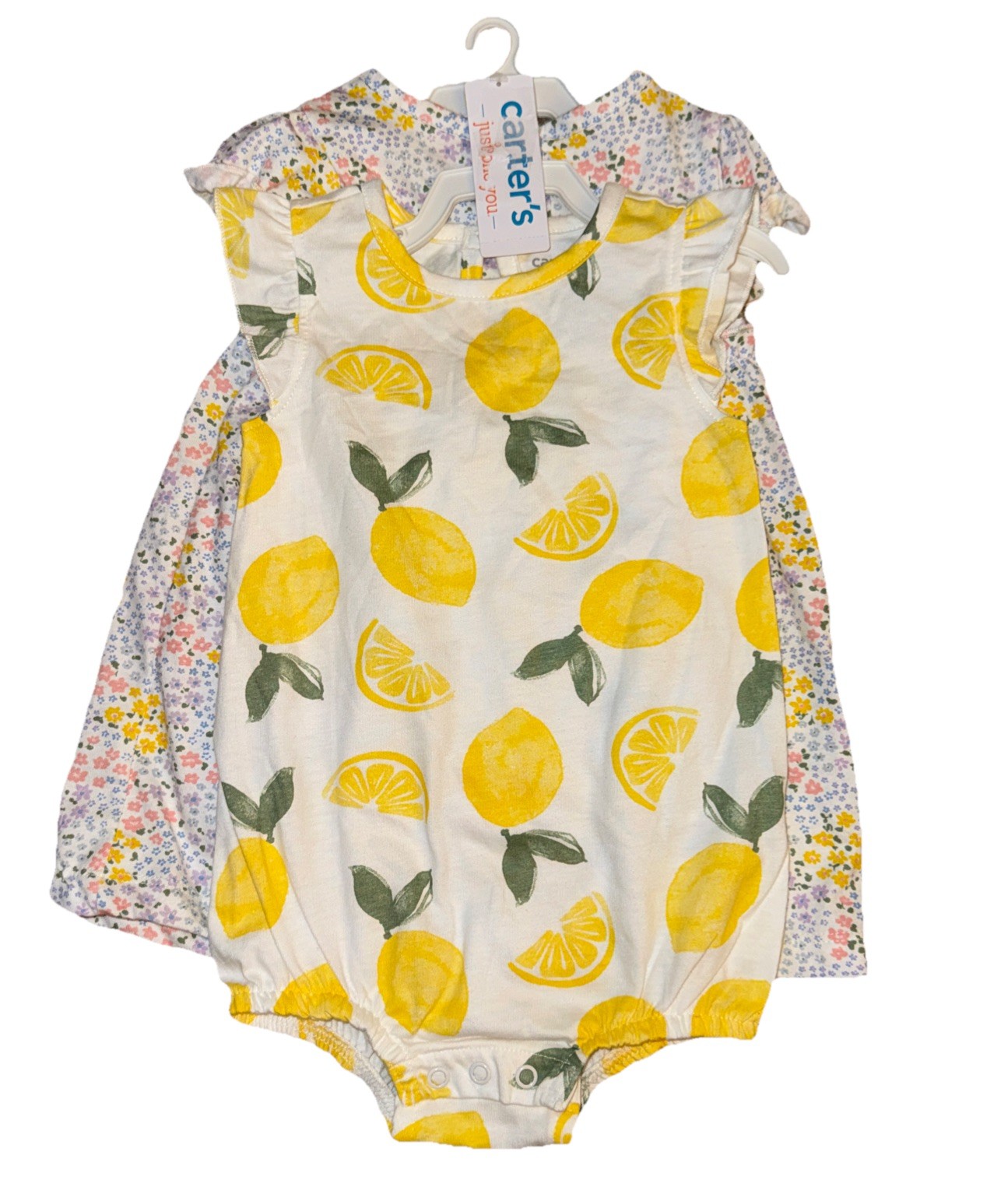 Just One You By Carter’s 3Piece Set 12 months bodysuit Lemon Yellow NWT