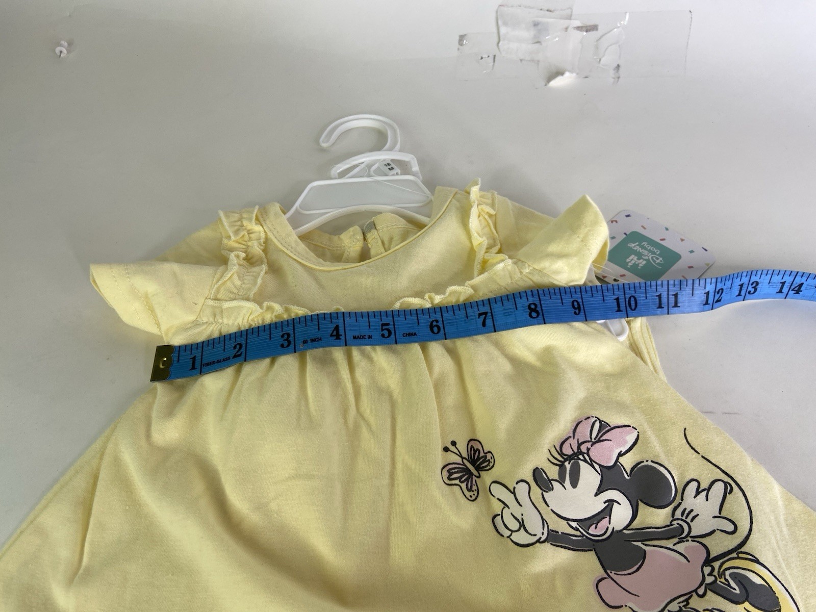 Disney Minnie Mouse 2 Piece Yellow Top Pants Outfit Set Toddler Girls 18 Months