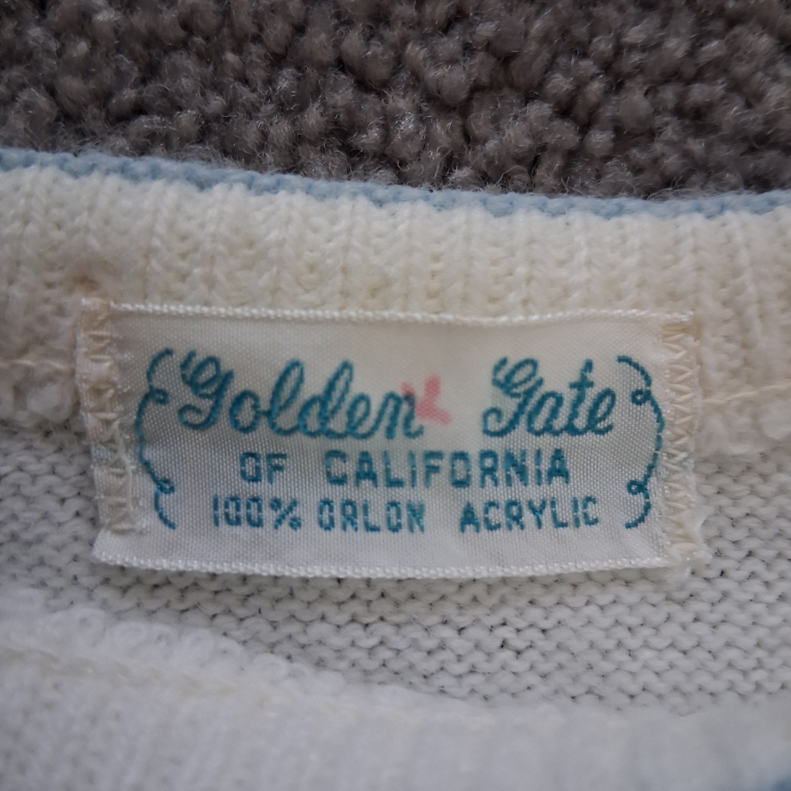VTG Golden Gate Of California 2pc Toddler Knit 2 100% Orlon Acrylic USA 18-24 mo