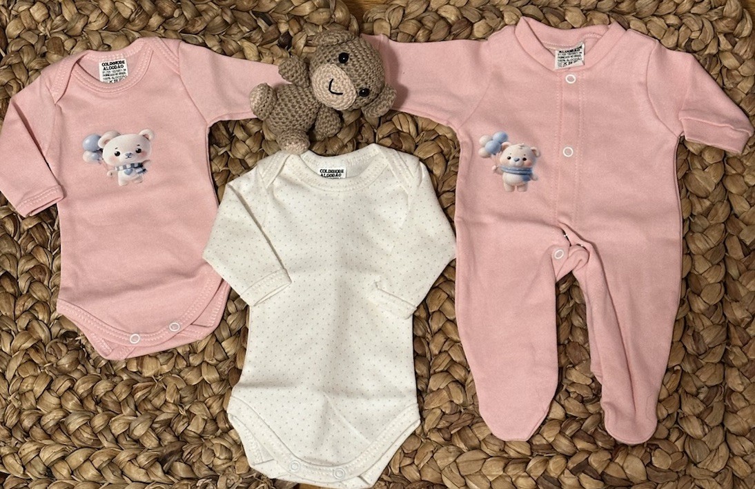 Premiee Clothes – 3 Pcs/ teddy bear – baby girl