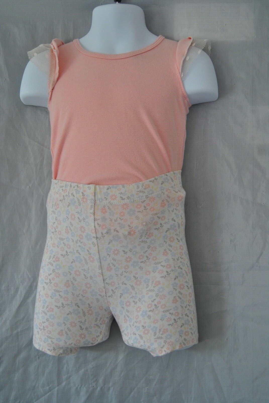 Toddler Shirt and Shorts size 12 Months by Little Lass Peach Colored RN 126160