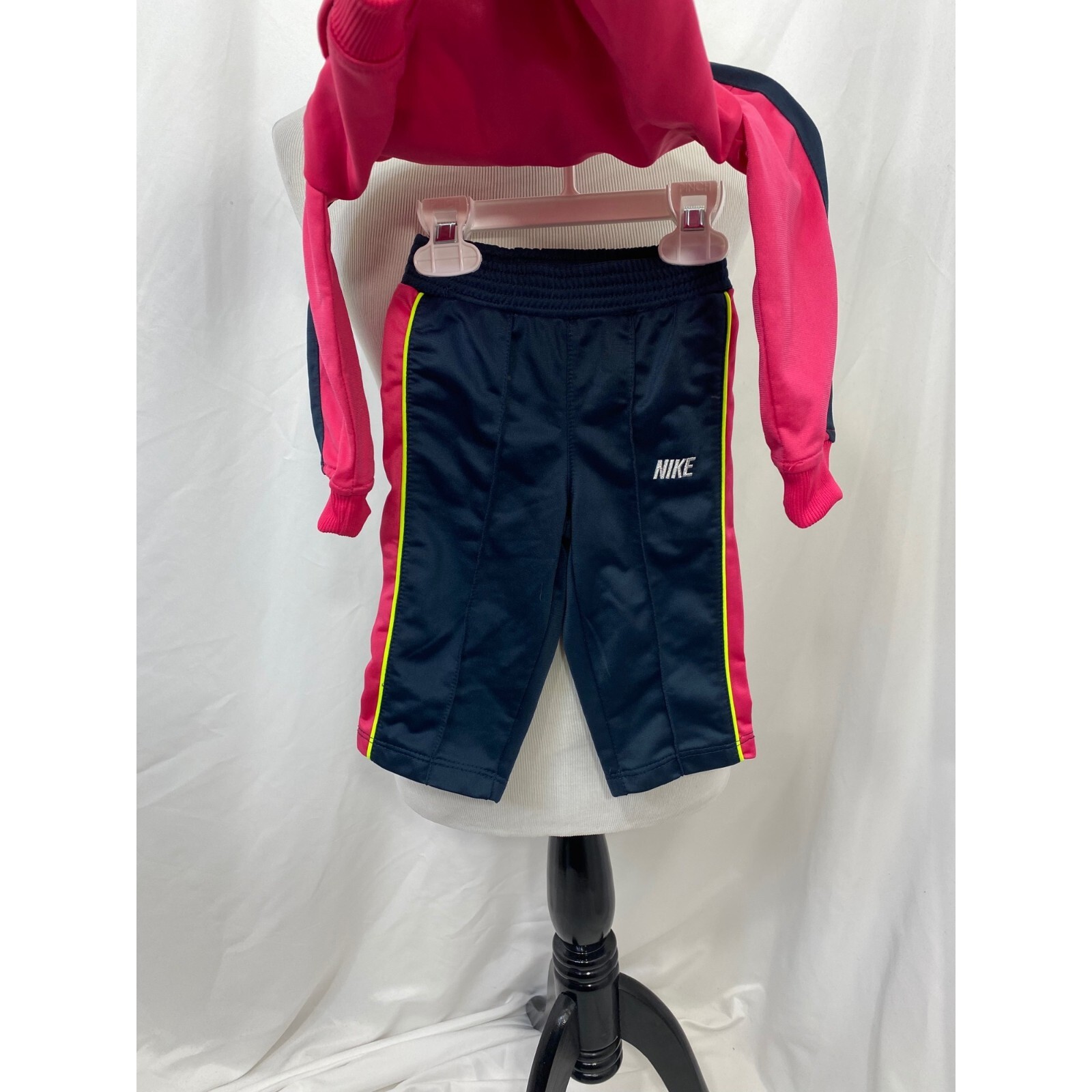 Nike Track Suit Girls 12 Months Pink Blue 2-Piece Full Zip Athletic