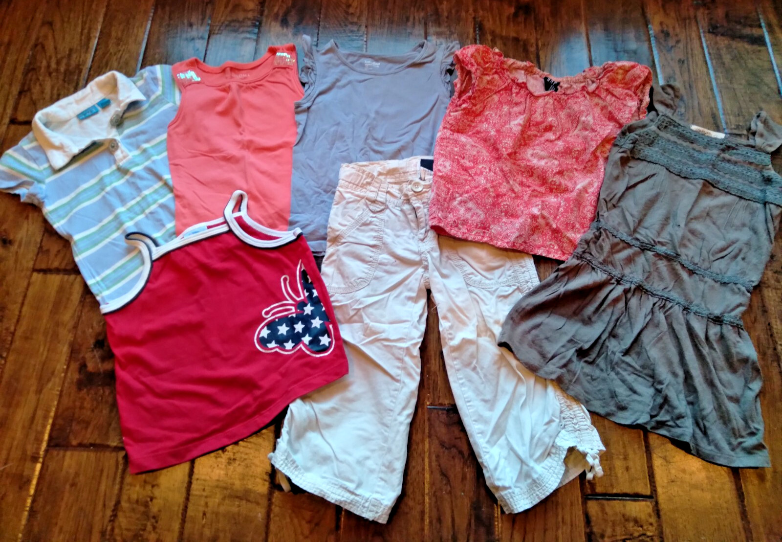 GUC Girls Lot of 7 Everyday Play Gap Childrens Place Old Navy Outfits Size 4T 5T