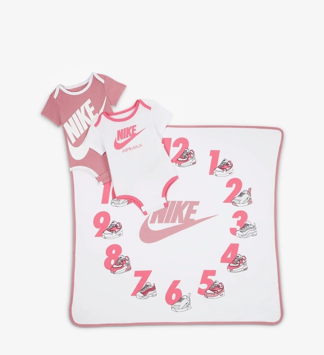 Nike Baby First Year Bodysuit Blanket Set Unisex, 0-12 Months