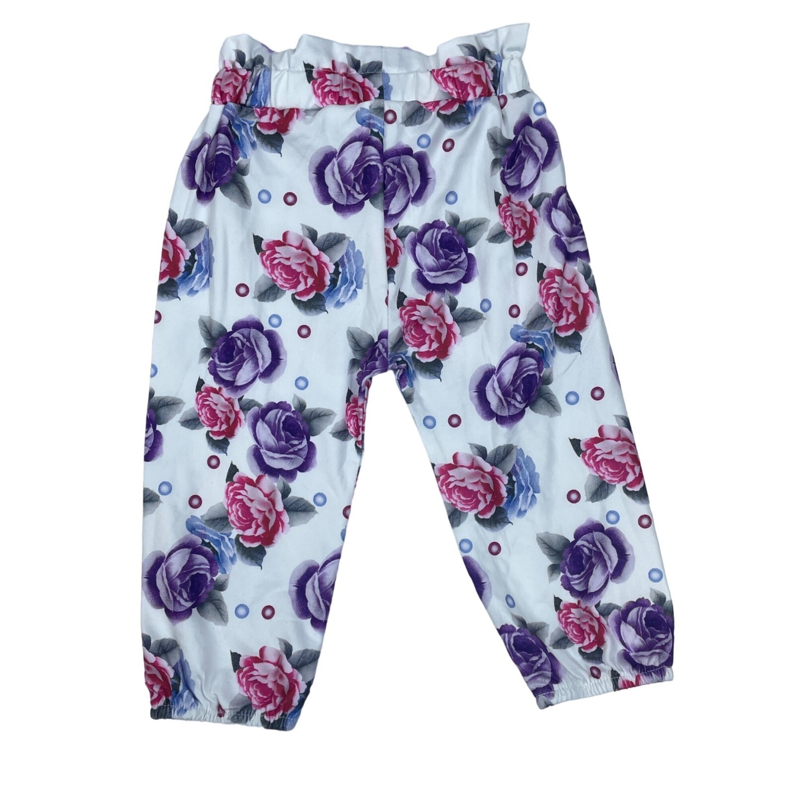 Shenzhen Toddler Girl’s Green and Purple 3-Piece Florals Set Sz 3-6M