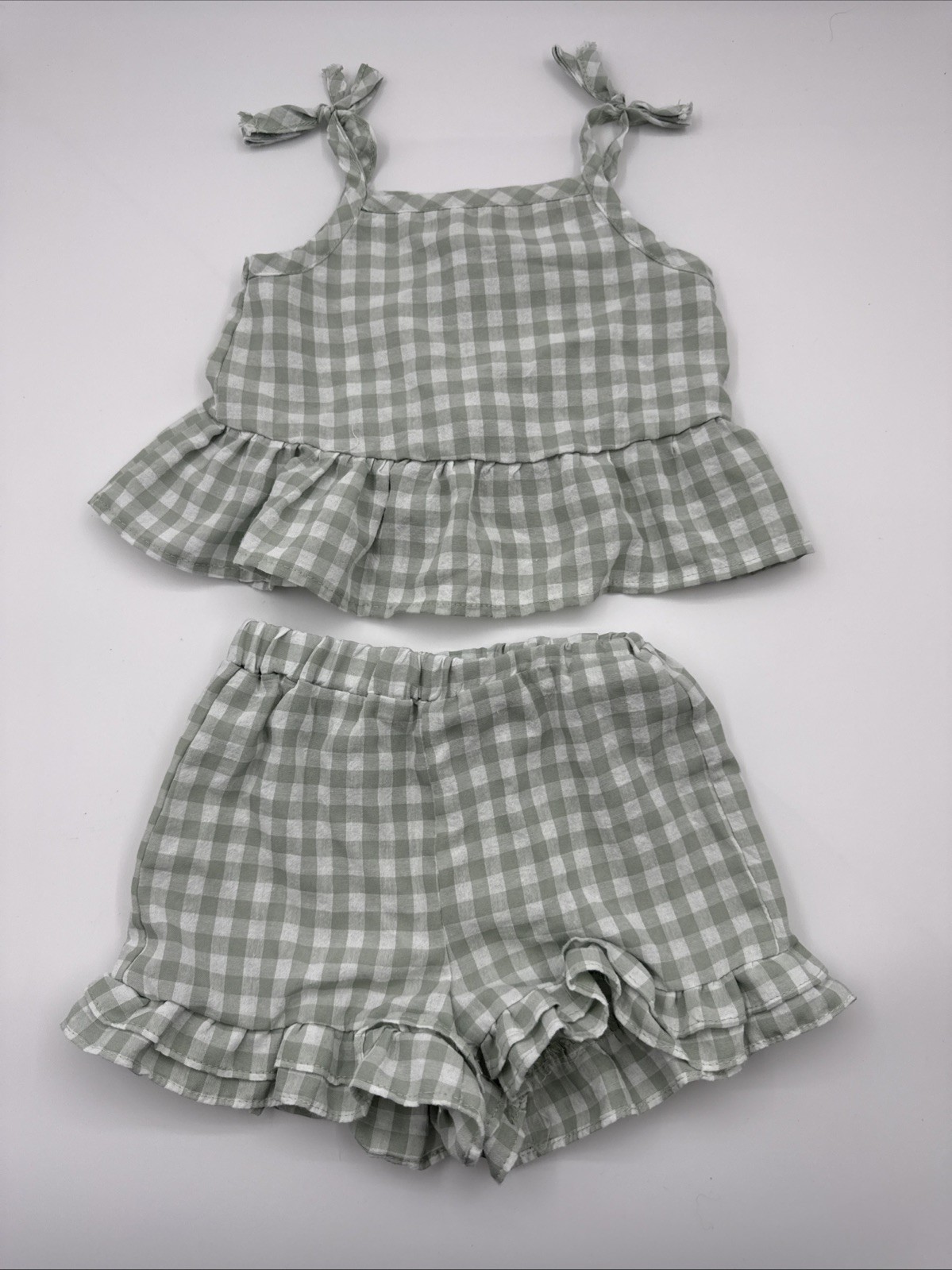 One Loved Baby Green Tang Top & Shorts 6 To 9 Months Baby Girl Clothing
