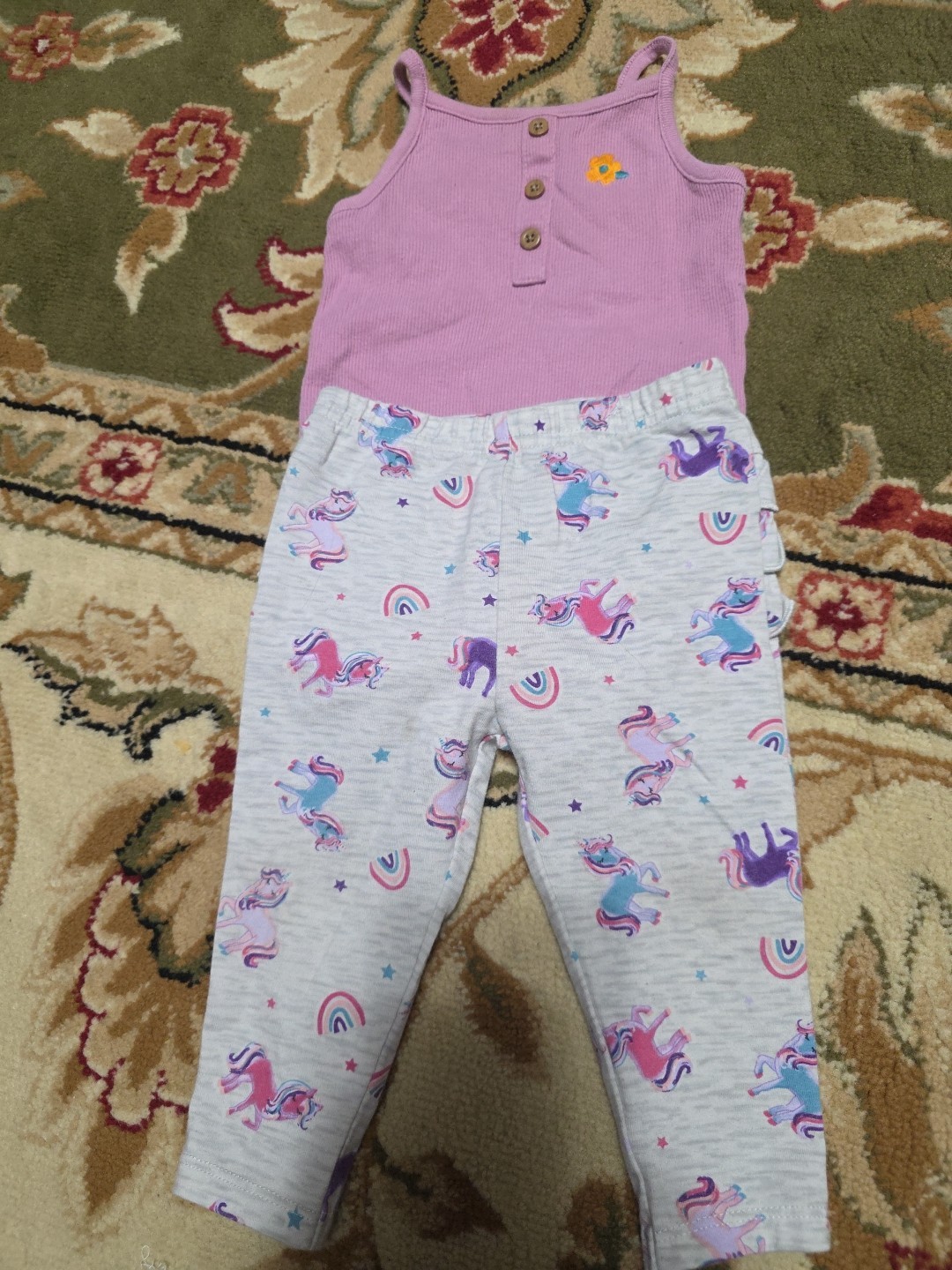 Girls Sz 6-9m Unicorn 2pc Outfit