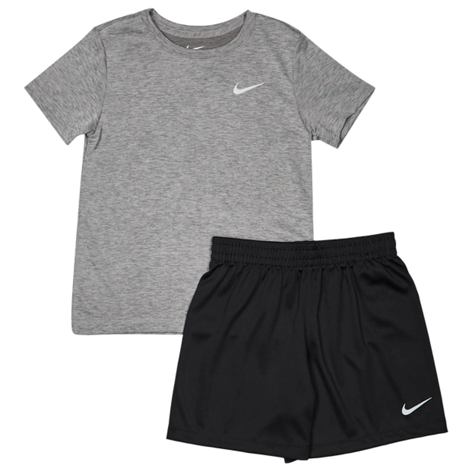 Nike Little Boy Dri-Fit T-Shirt & Shorts 2 Piece Set, Gray Black, Sz-4 86N039