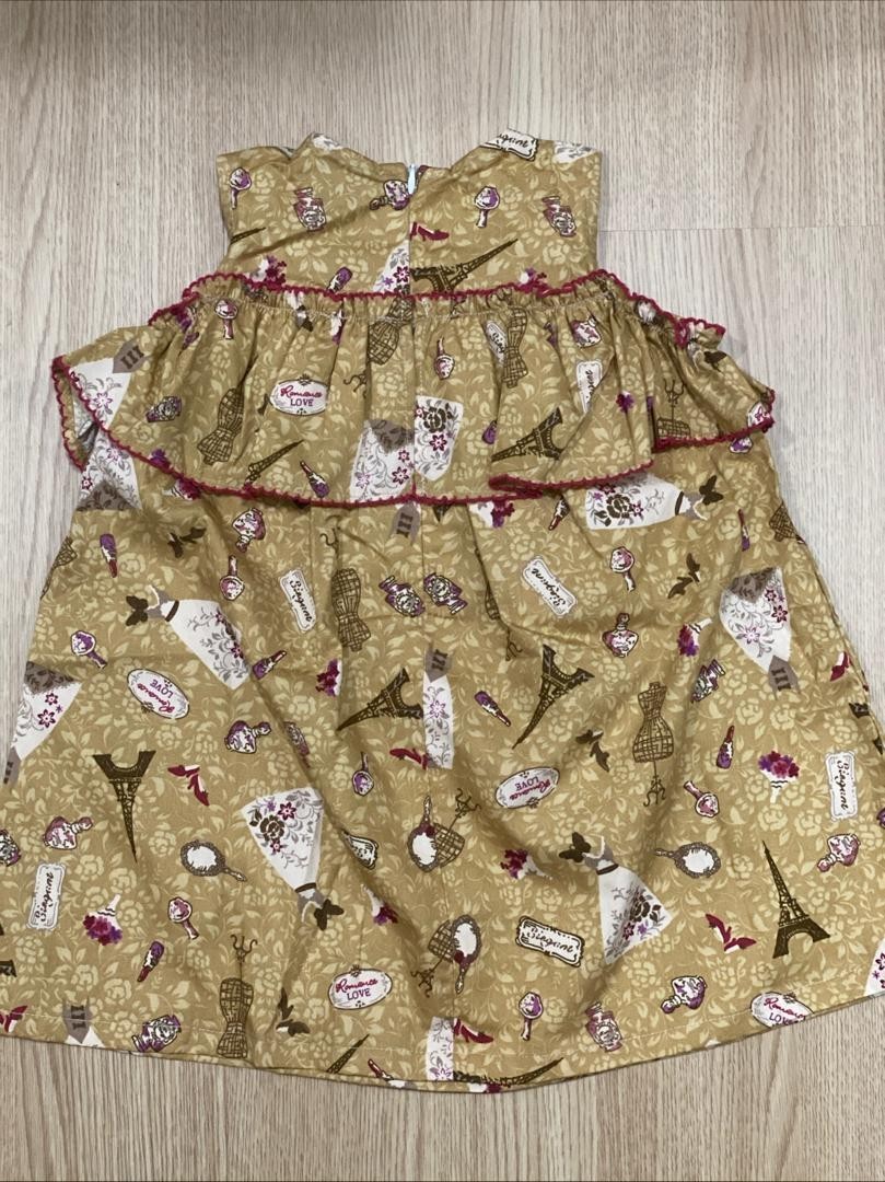 Children Girls 100% Cotton Dress Sleeveless Layered Ruffle Printed Cute Summer