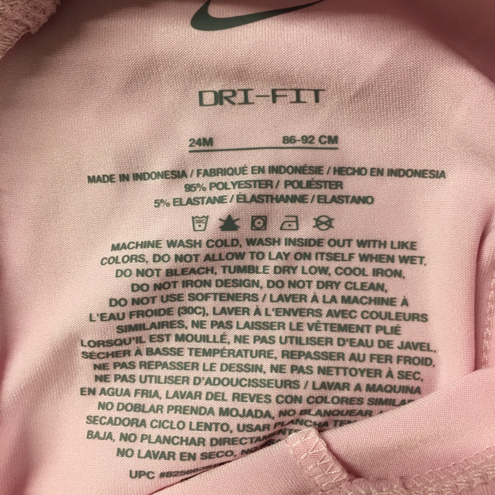 Nike Dri-Fit Hoodie & Jogger 2 Piece Set Girls Toddler 24 M Pink Casual NEW