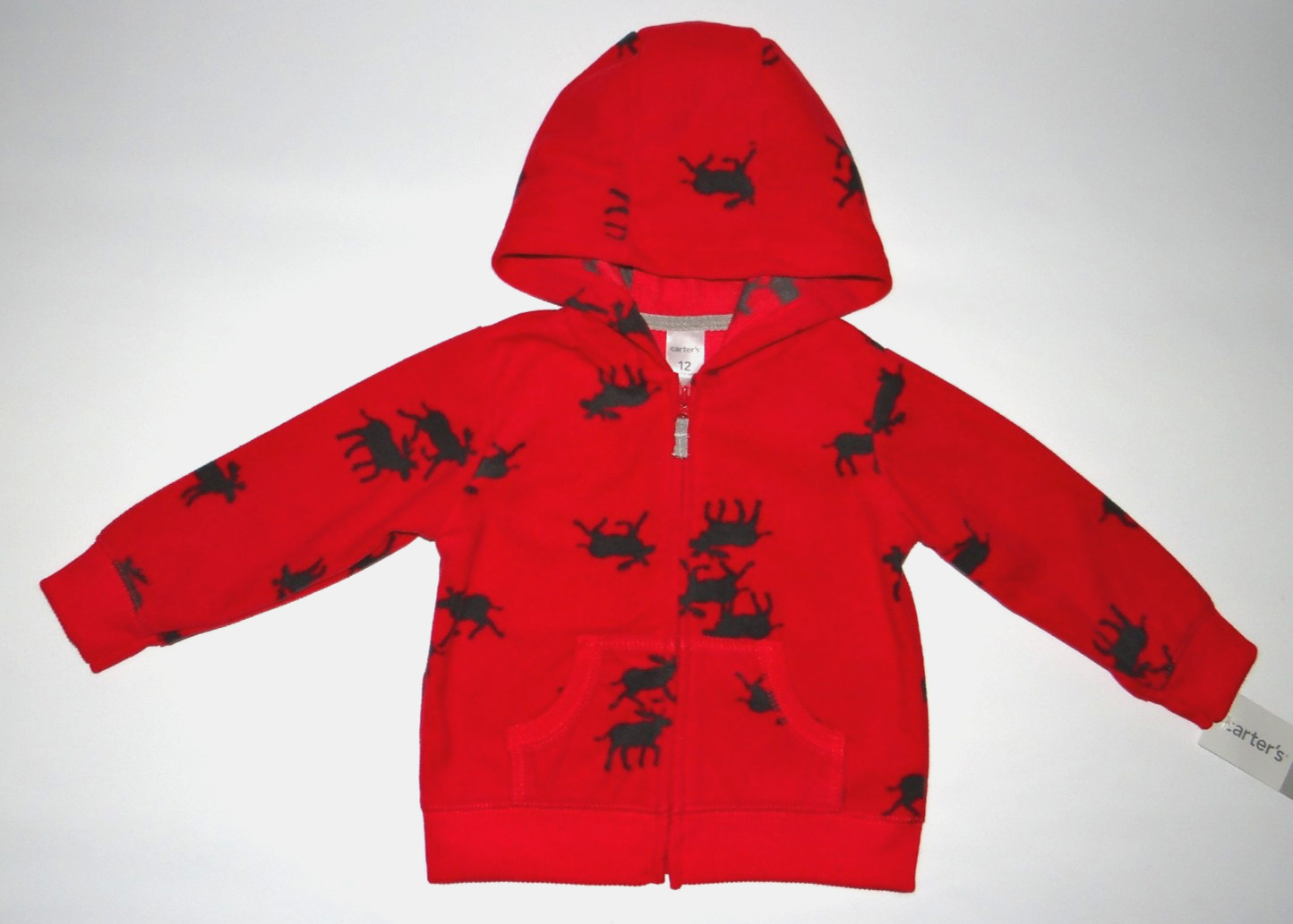 Baby boy clothes, 12 months, Carter’s Fleece hoodie, bodysuit, soft thick jeans