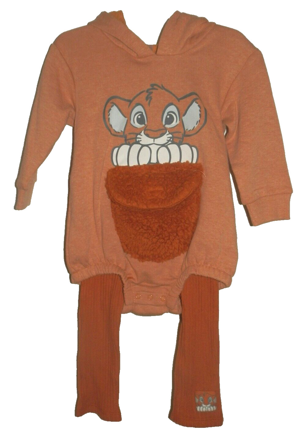 New Boys 18 Months The Lion King Simba Cosplay 2 Piece Set Outfit Hood Disney