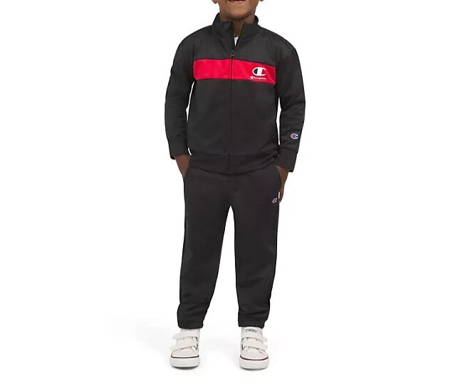 Champion Toddler Boys 2-Piece Active Track Set Size 2T Black