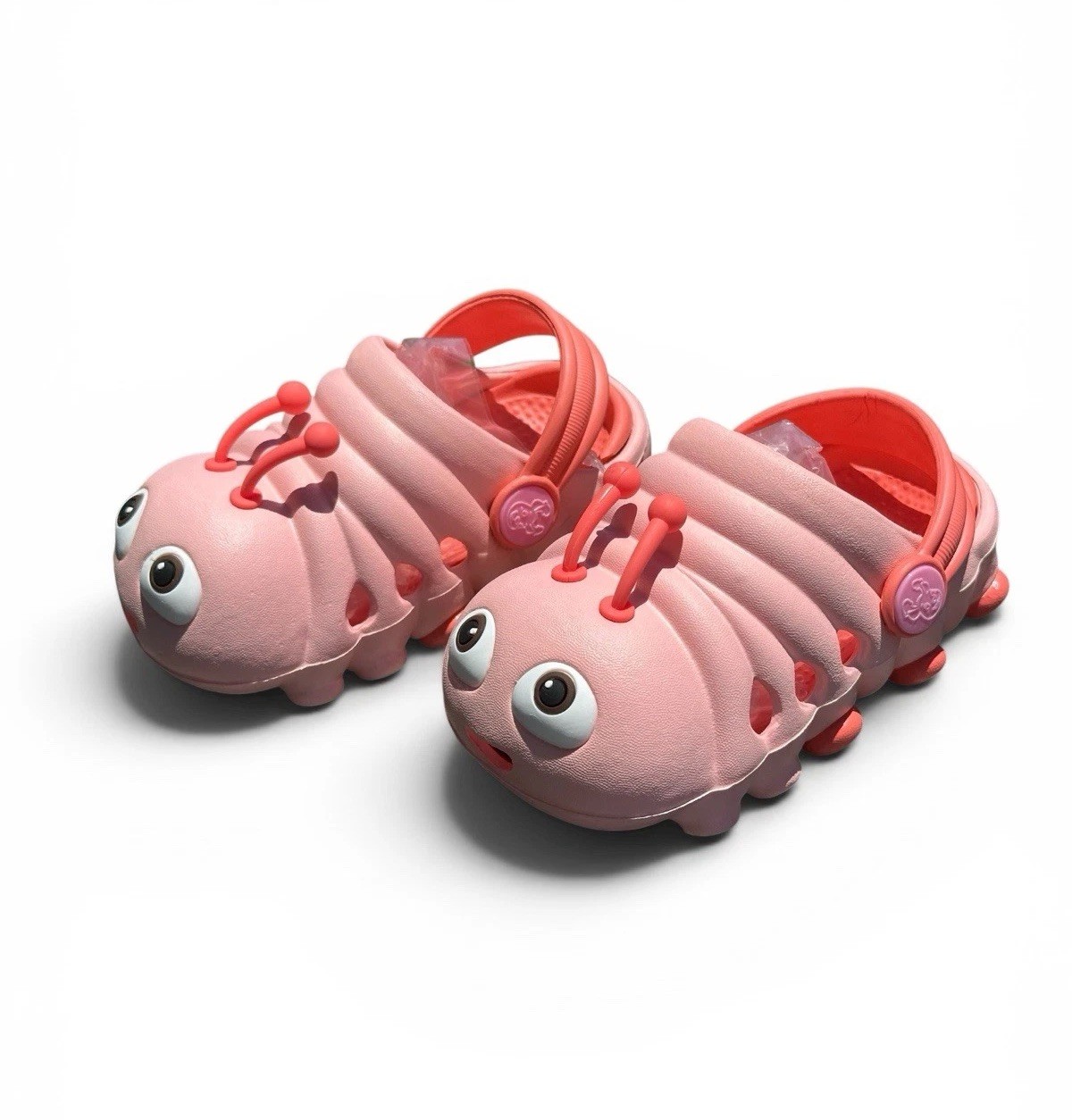 Pink Caterpillar Clogs Rubber Foam Slip On Ankle Strap Toddler Size 6.5 NEW