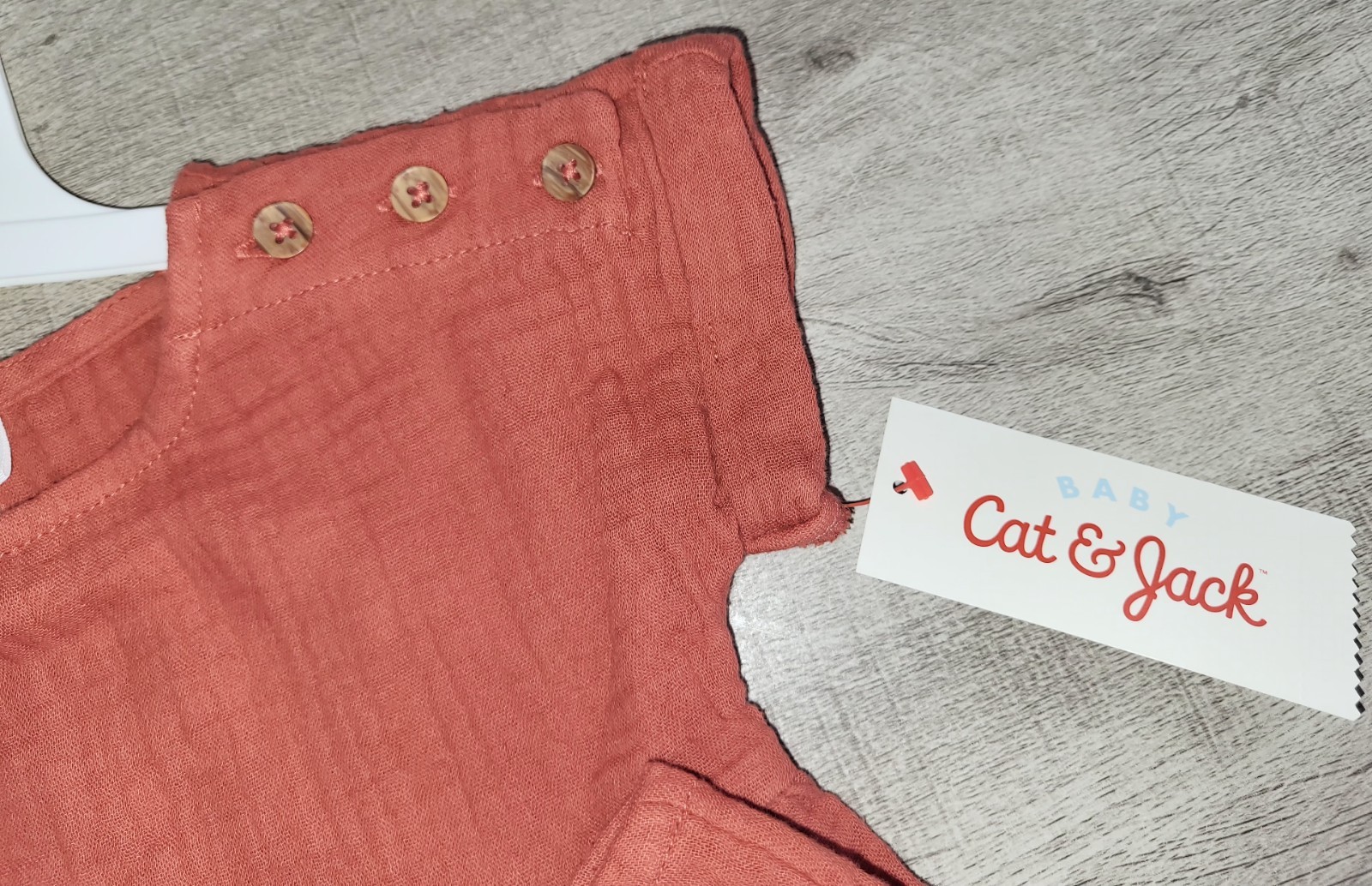 Cat & Jack Baby Girls Copper Cotton Gauze 2 Piece Outfit Set Size 18M NWT