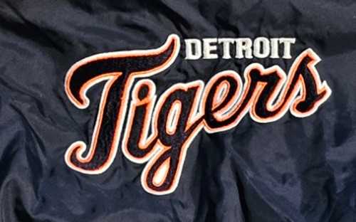 Detroit Tigers Jacket and Pants Set Nylon Outfit Youth Size 7 Warm Up Track Suit