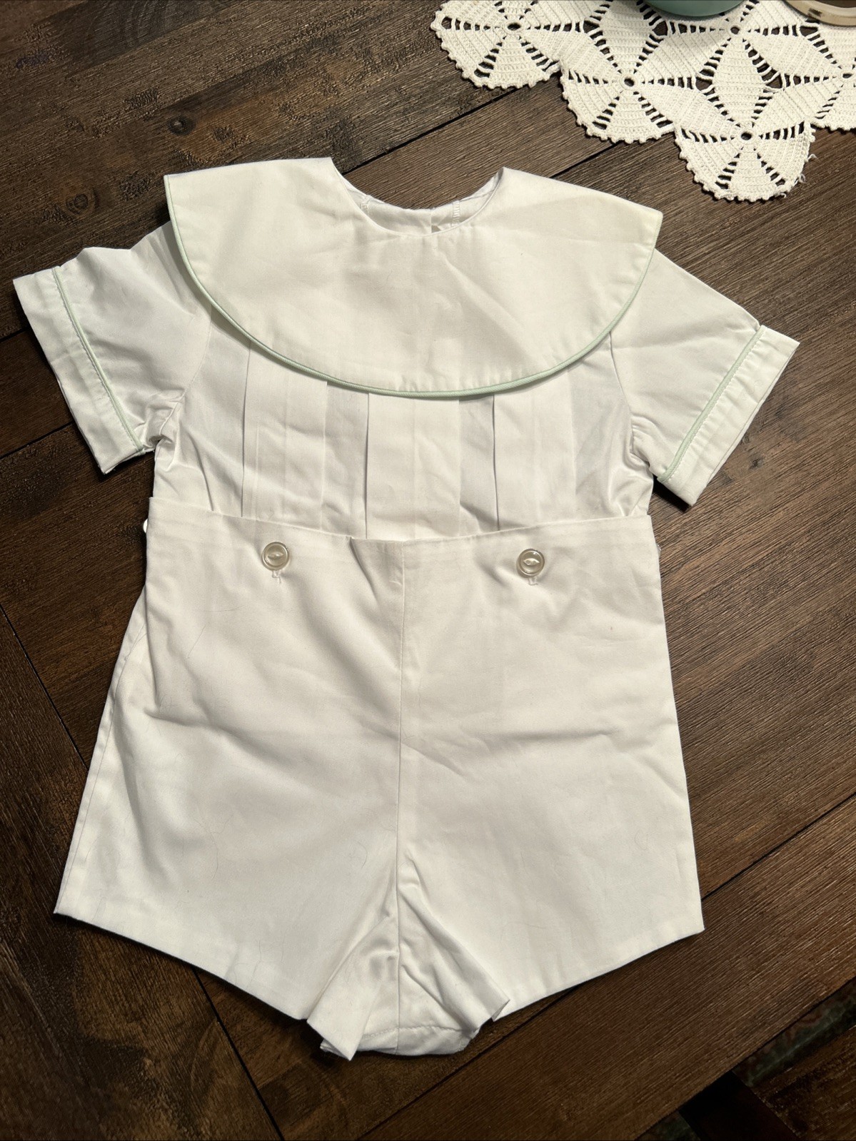 Daises & Doodlebugs Round Collar Shirt Button on Shorts Jon Jon 2T