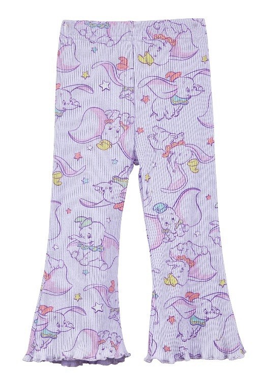 NWT-Disney Baby 0/3M Dumbo Baby Girls SS Rib Top & Leggings Outfit 2 Piece Set