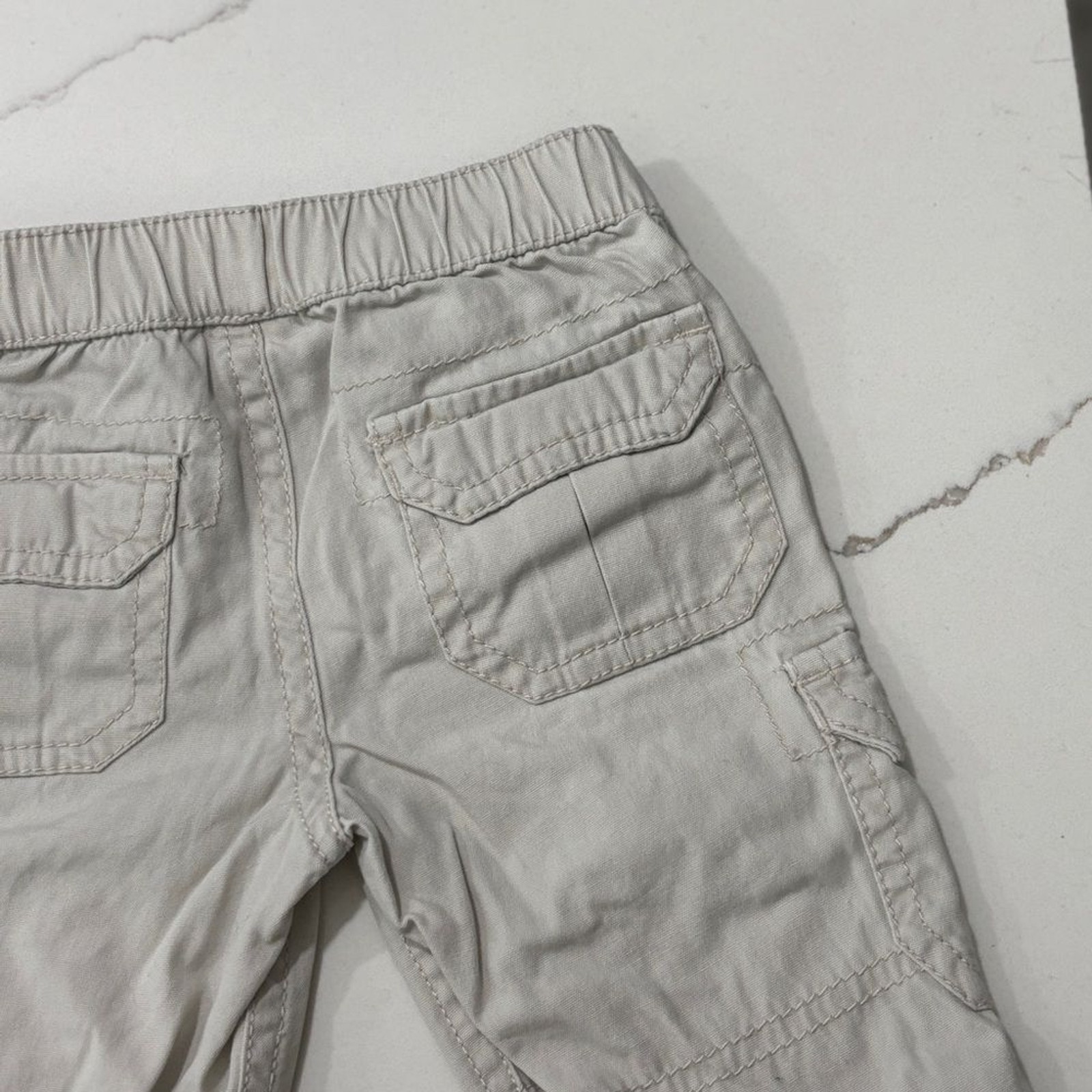 Arizona Jeans Baby Boys Khaki Beige Pants Jeans Cuffed Denim Infant 3 months