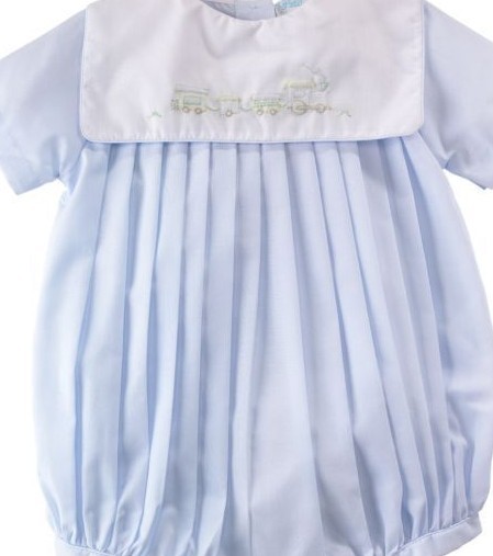 Petit Ami Boys Blue Romper and Hat Train Embroidered NWT NB, 3m, 6m, 9m