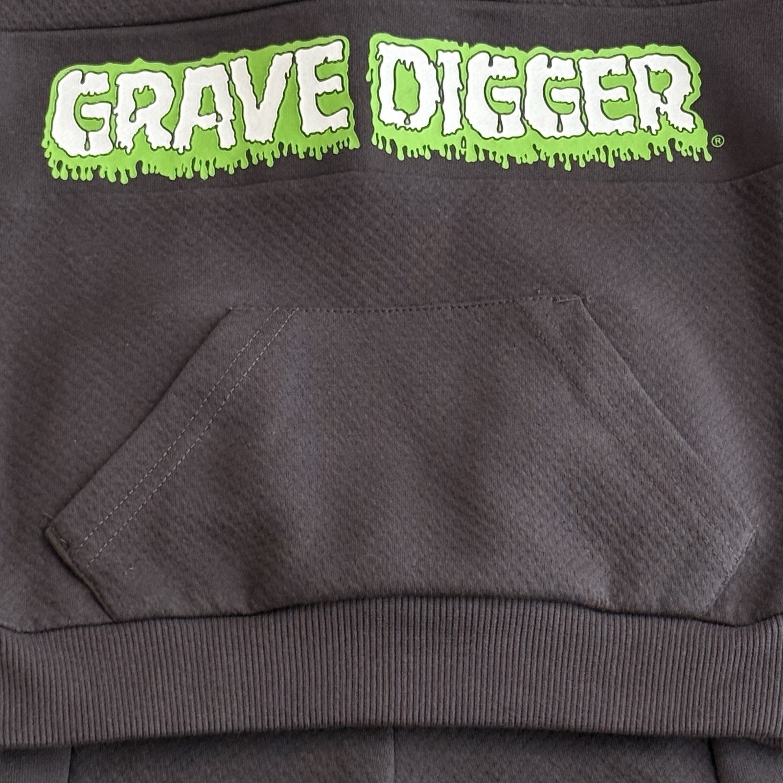 Monster Jam Baby Boy 12M Grave Digger 2-Pc Set Pullover Hoodie Shorts Outfit NEW
