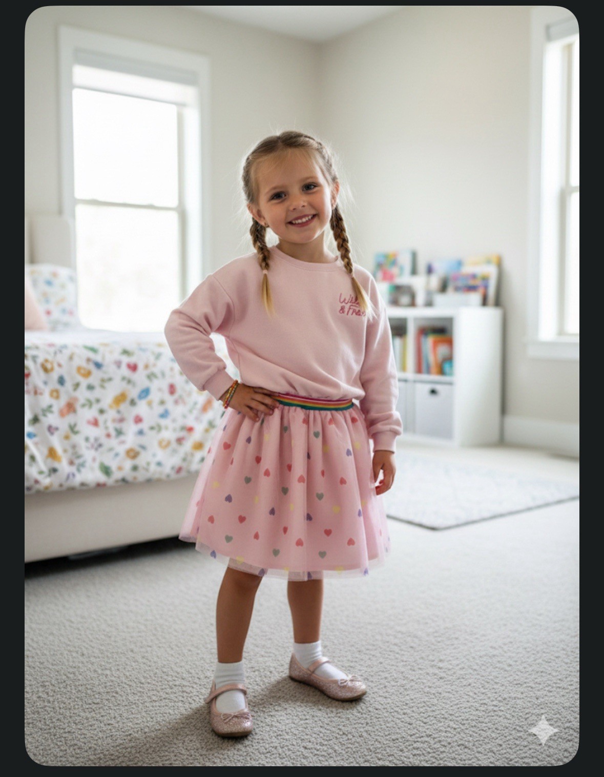 Long-Sleeve T-Shirt and Tutu Skirt Set for Toddler Girls 5T