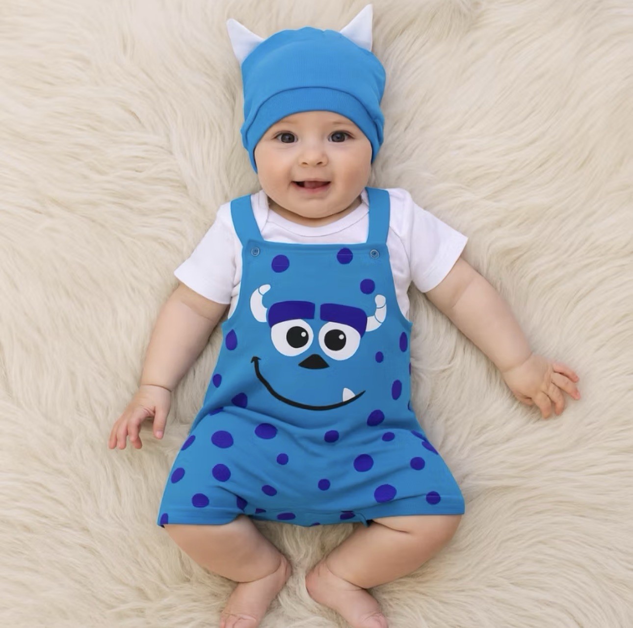 Baby Sulley Jumpsuit + Cap Kit 3 Pieces- M