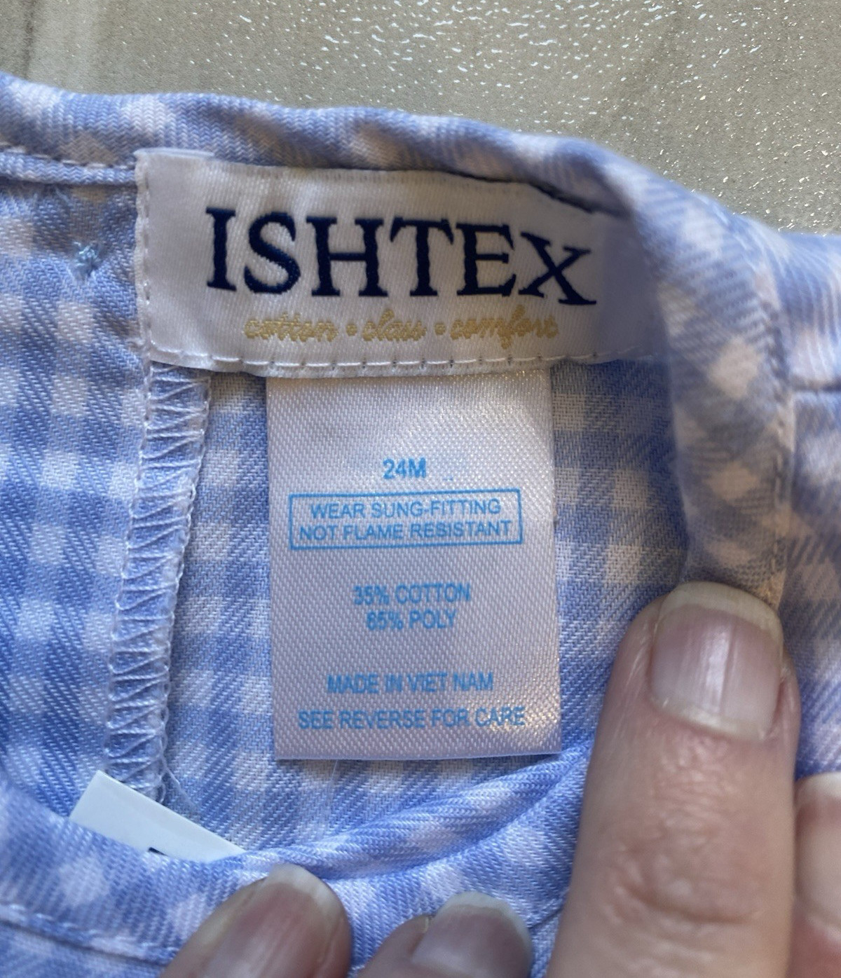 New! Ishtex Blue Check Shirt With Matching Navy Blue Corduroy Bubble Shorts, 24M