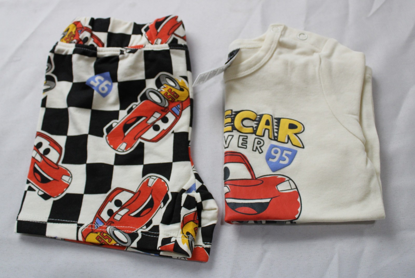 Disney Cars Baby Boy’s Tee And Shorts Set EJ3 Lightning McQueen Red Size 24M NWT