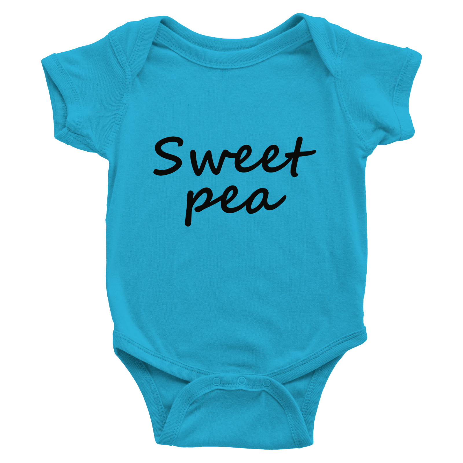 Infant Baby Bodysuit One-Piece Outfit Rib Clothes Romper Newborn Print Sweet Pea