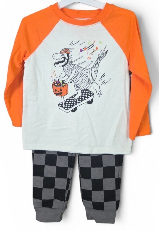 Boys Halloween Dino Outfit 3T