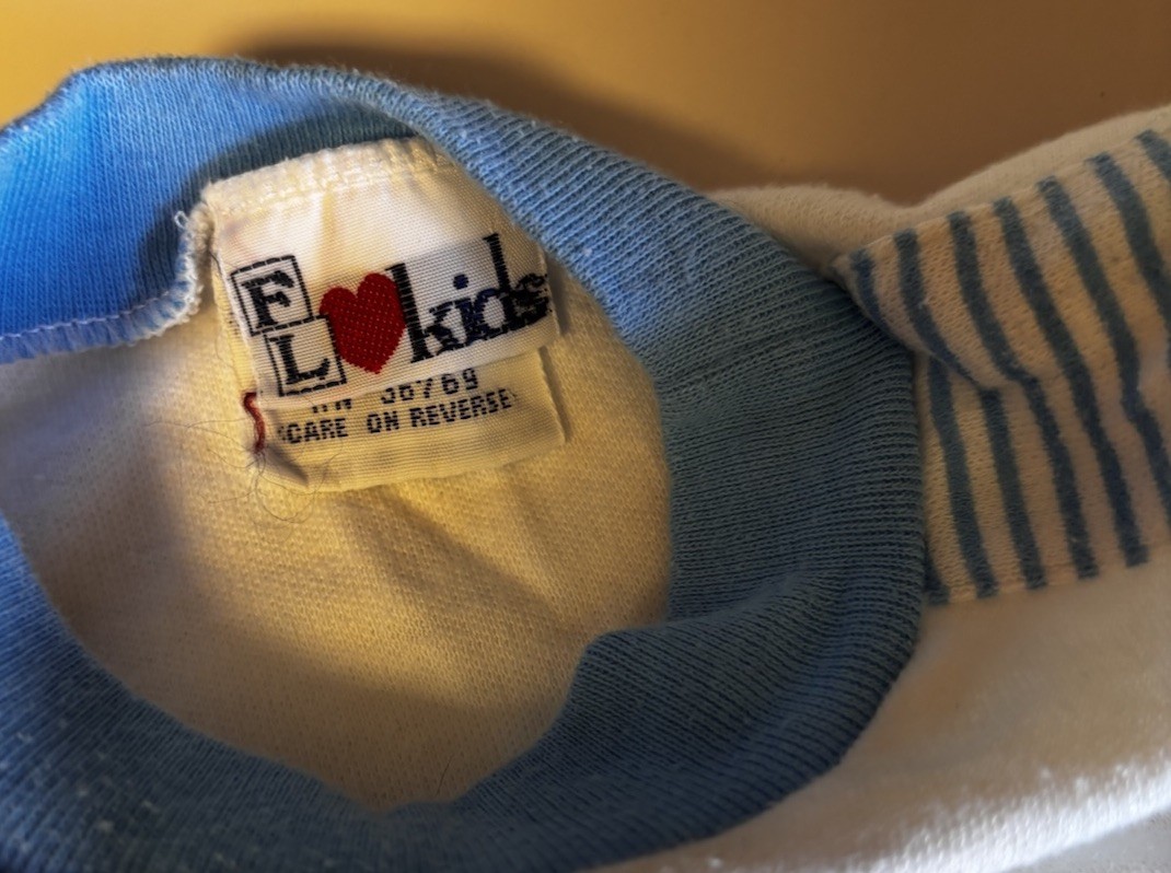 Baby Boy Outfit Vintage EL Kids 2pc Striped 6/9 Months Fishing Duck Sailor