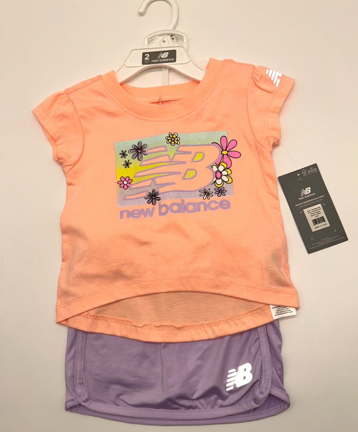 NWT New Balance Girls 24M 2pc Outfit Set