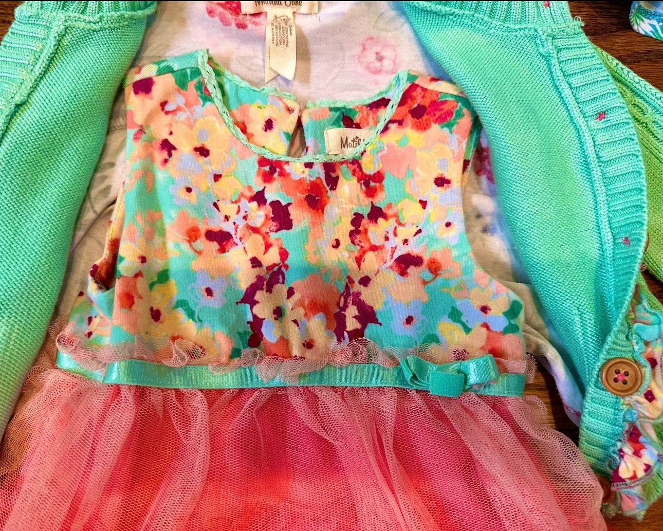 Matilda Jane Girl Boutique Baby Jacket Tulle Sweater Dress Set 1 Yr 12 18 Month