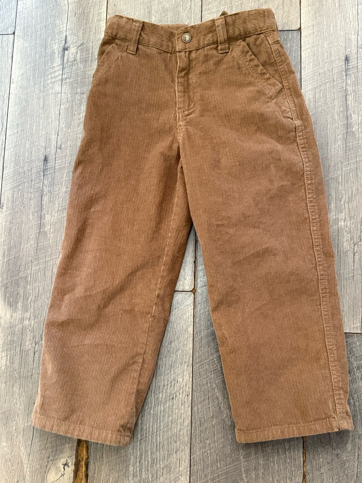 Gymboree Arctic Adventure beige corduroy pants and matching polo shirt boys 4T