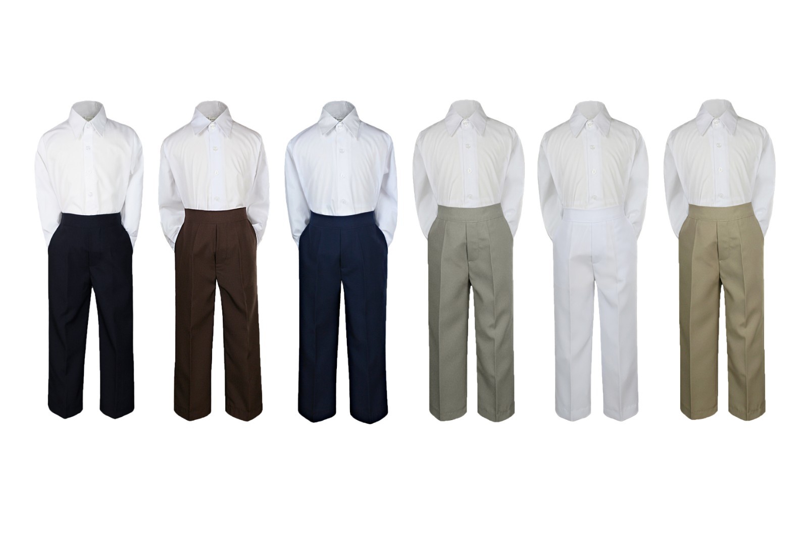 2pc Color Formal Party Wedding Shirt Pants Set New Born Baby Boy Toddler Sm-7