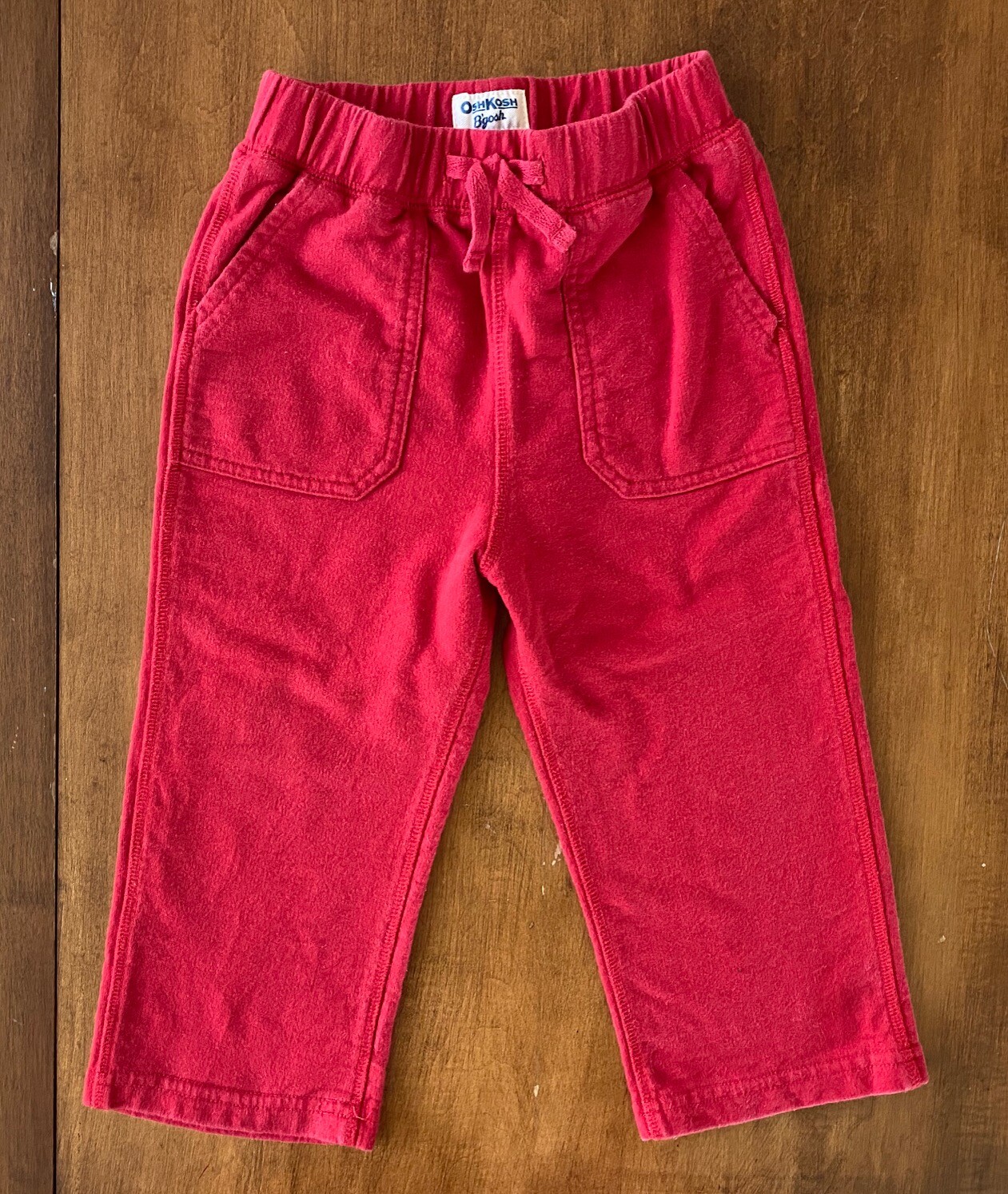 OSH KOSH B’GOSH FIRETRUCK SHIRT AND PULL ON PANTS Red White BOYS SIZE 24 MONTHS